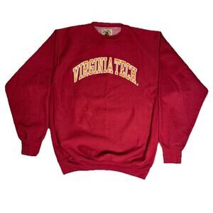VT Virginia Tech Vintage Steve & Barry’s Crewneck Sweatshirt Red XL Y2K